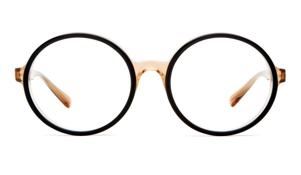 Runde Brille mit schwarzen Details von VIU Eyewear