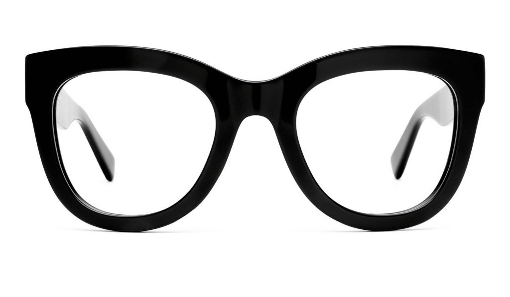 Brillen Trends Große schwarze Brille aus Acetat von VIU Eyewear